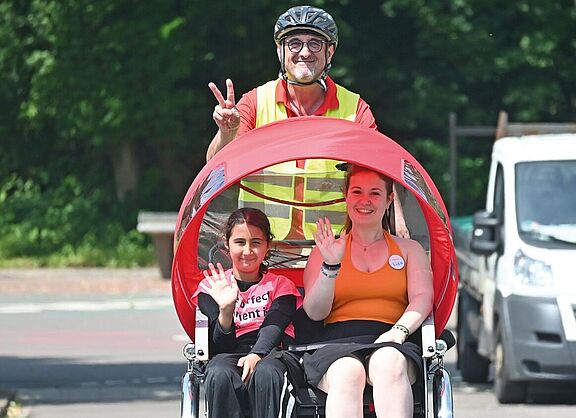 Eine Rikscha-Fahrt macht gute Laune